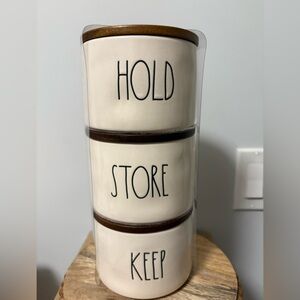 Rae Dunn Hold/Store/Keep Cellar Stacker